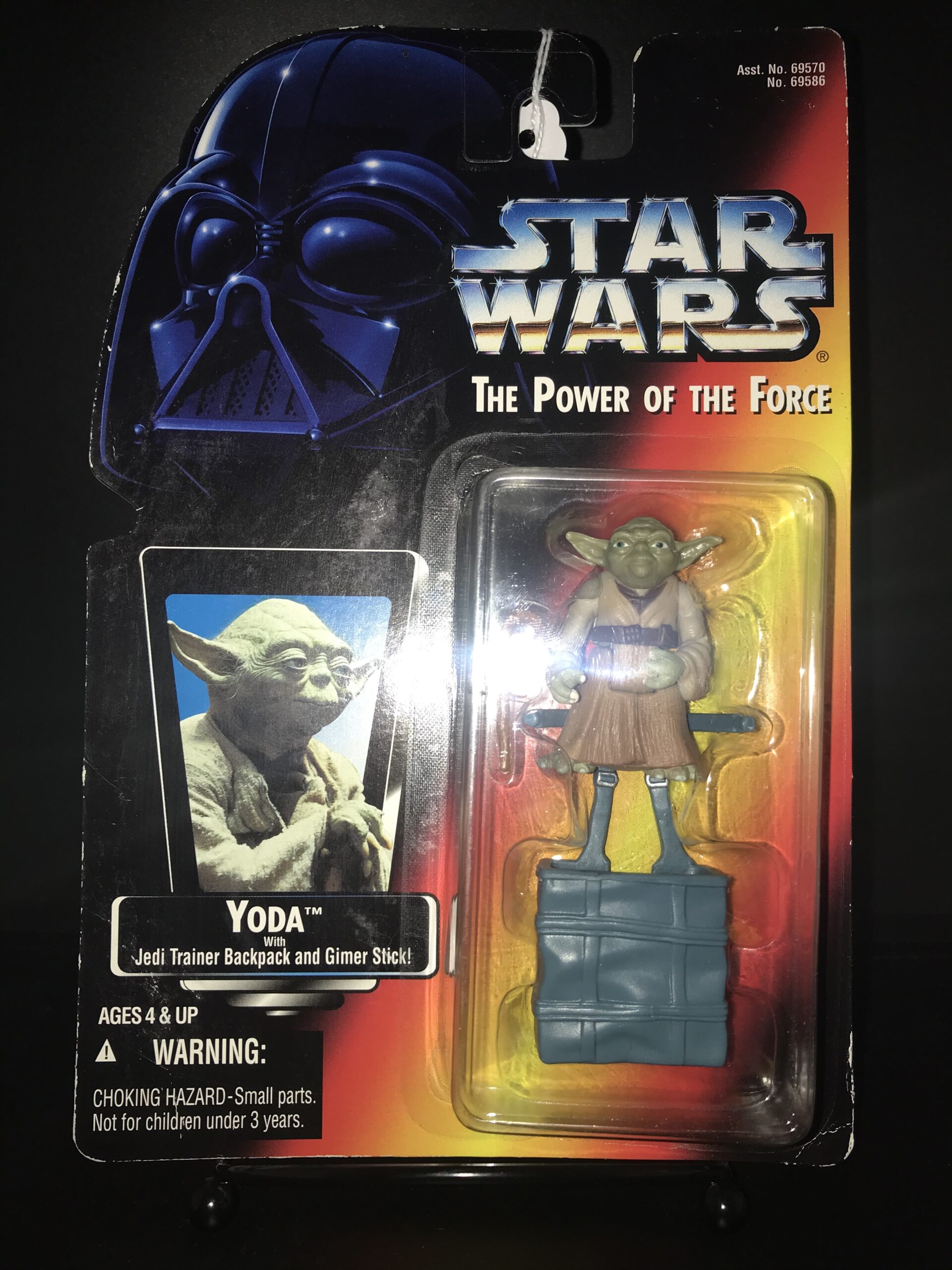 STAR WARS POTF YODA with BACKPACK on RED CARD 