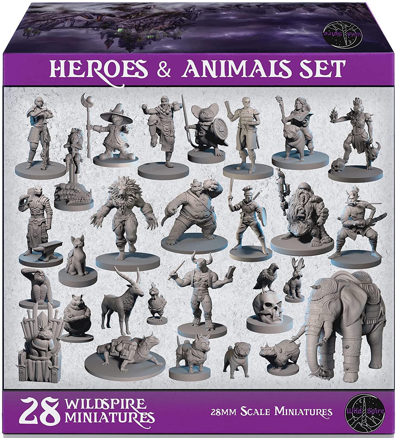 Wildspire Miniatures – 28 Minis – Heroes and Animals Set – Kraven's Comic  Books and Collectibles
